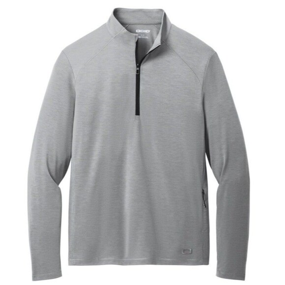 OGIO 1/4 Zip Mens XL Gray Transition Pullover Fleece Jacket Long Sleeve Outdoors - Picture 1 of 10
